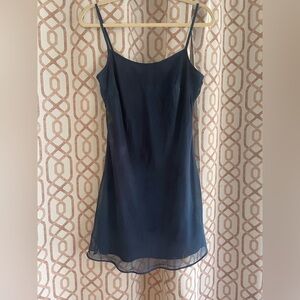 Vintage All That Jazz navy blue mini dress